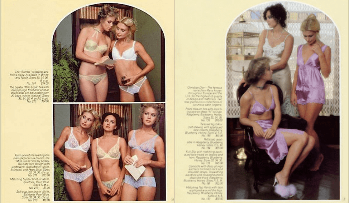 lencería femenina Victorias Secret 1977